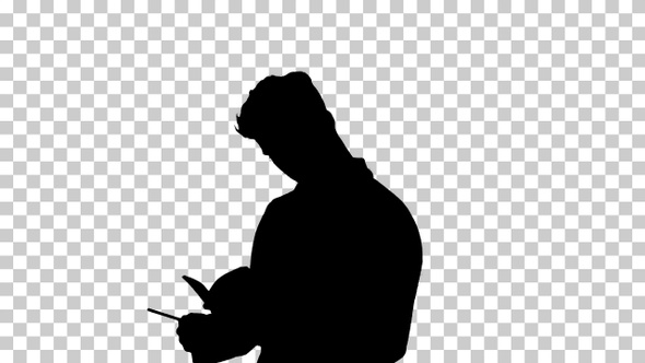 Silhouette male doctor, Alpha Channel alt