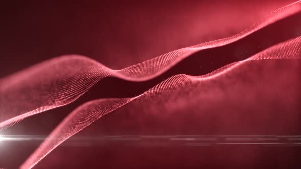 Abstract Red Wave Background Loop