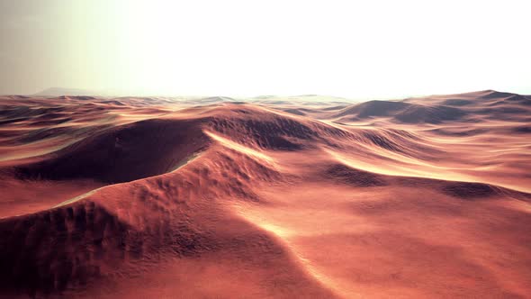 Sand Dunes at Sunset in Sahara Desert in Morocco