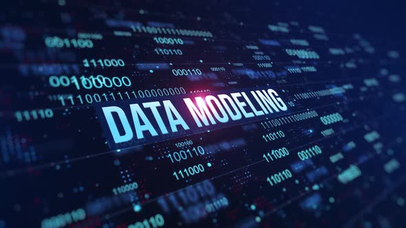 Data Modeling Digital Binary Code Background