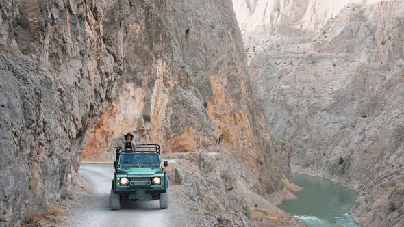 Off Road On Canyon Road By The River