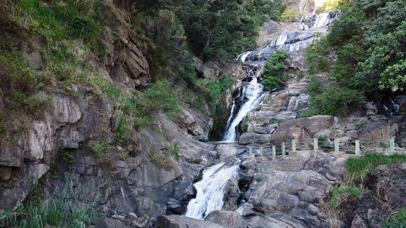 The Ravana Waterfall Cascade in the Mountains of Sri Lanka