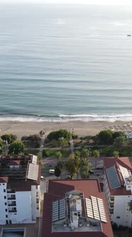 Vertical Video Alanya Turkey  a Resort Town on the Seashore