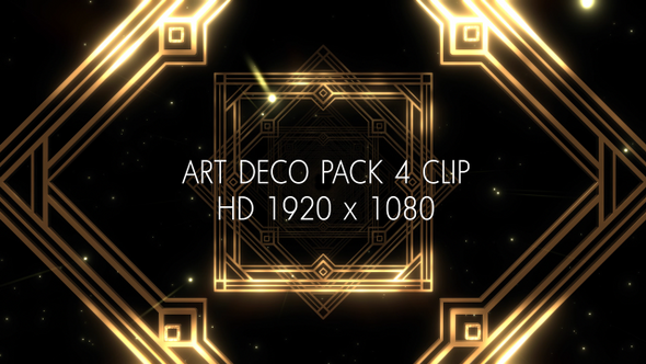 ็HD Art Deco Gastby Pack 4 Clips
