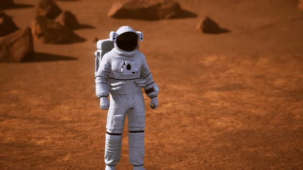 Astronaut on Mars Surface alt