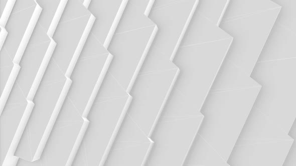 Clean White Geometric Technology Motion Background