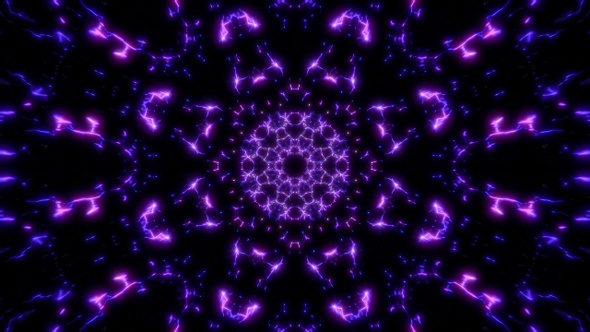 Fractal Neon Plasma Particles 4K Loop 01