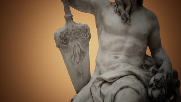 Antique White Marble Statue alt