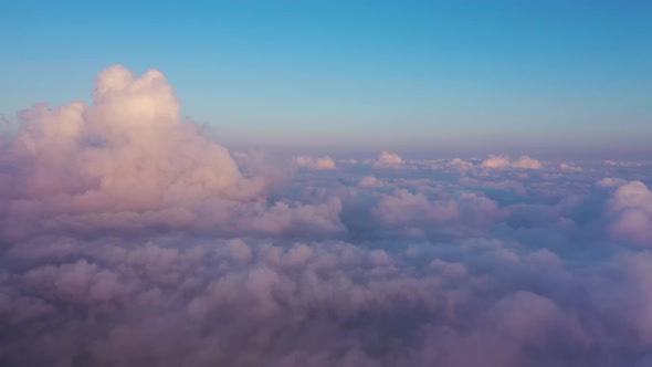 Feel Like a Bird Flying Over the Clouds Shoot on Drone