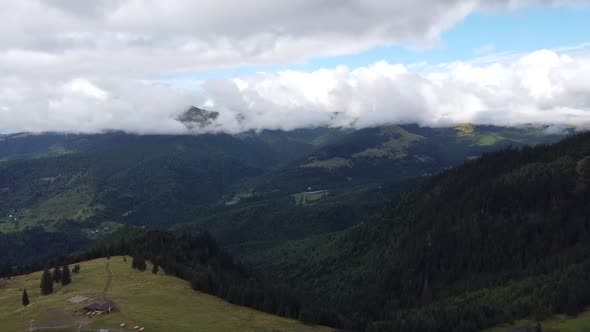 Rodnei Mountains National Park Aerial View, Romania