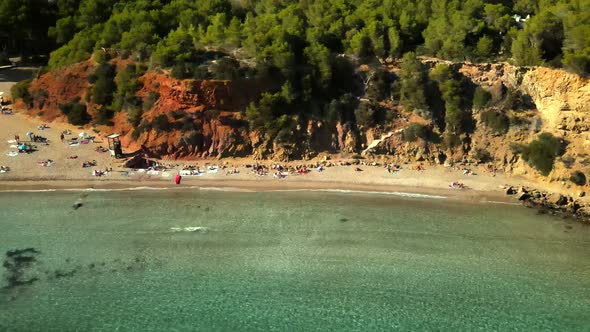 Cala Llenya beach in Ibzia, Spain