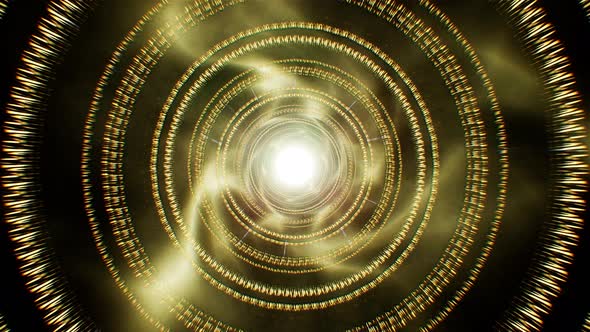 Shining Gold Glitter Tunnel Loop 4K