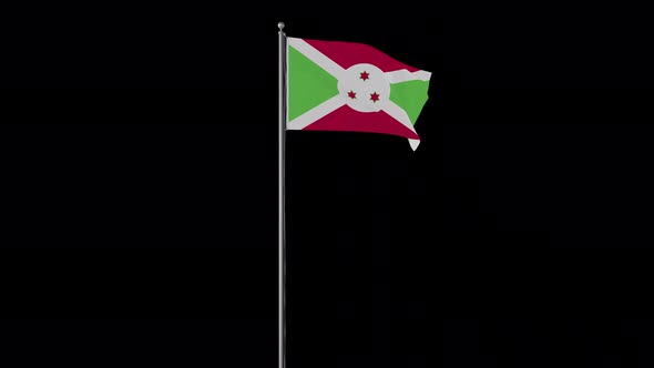 Burundi Flag Pole Loops With Alpha