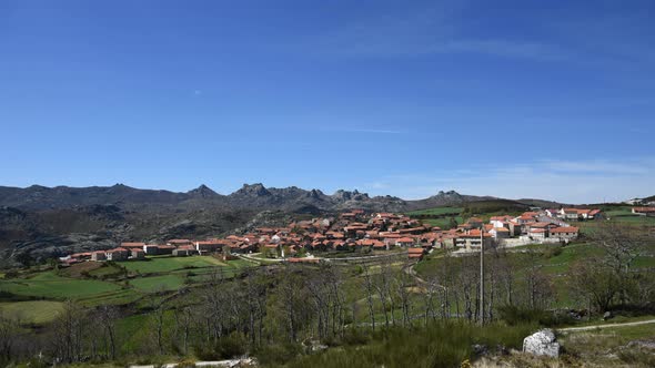 Clouds moving above the mountain village