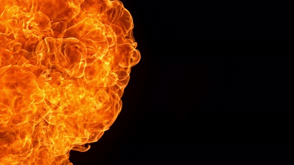 Super Slow Motion Shot of Fire Explosion at 1000Fps