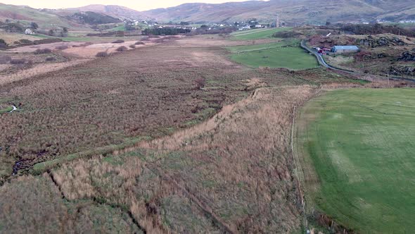 Aerial View of Beefan Townloand in Glencolumbkille in County Donegal Republic of Irleand