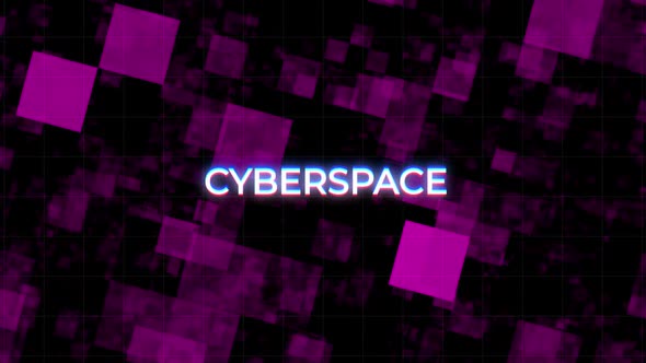 Cyberspace Digital Glitch Text Background