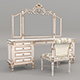 Classic European style Dressing Table 28 - 3DOcean Item for Sale