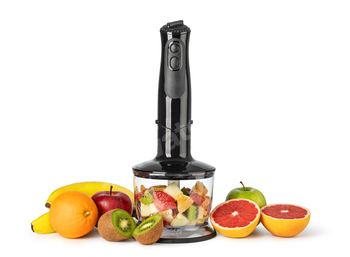 Hand blender and fresh fruits