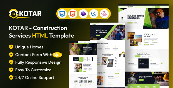 Kotar - Construction Company HTML Template