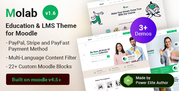 Molab - Premium Education LMS Theme for Moodle 4.5