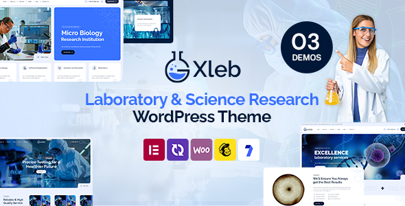 Xleb – Laboratory & Science Research WordPress Theme – 0 Sold!