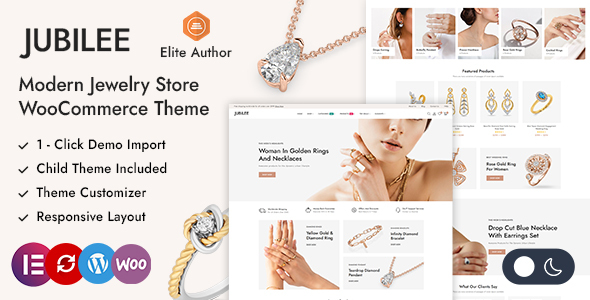 Jubilee – Jewelry Store WordPress WooCommerce Theme – 0 Sold!