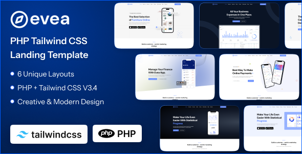 Evea - PHP App Landing Page Template