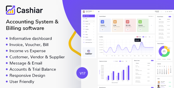 Cashier – Angular Accounting Admin Template