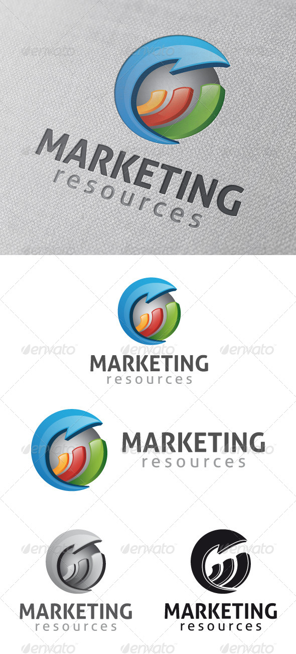 Marketing Stats Logo Template