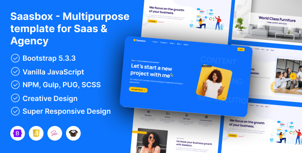 Saasbox - Multipurpose HTML Template for Saas & Agency