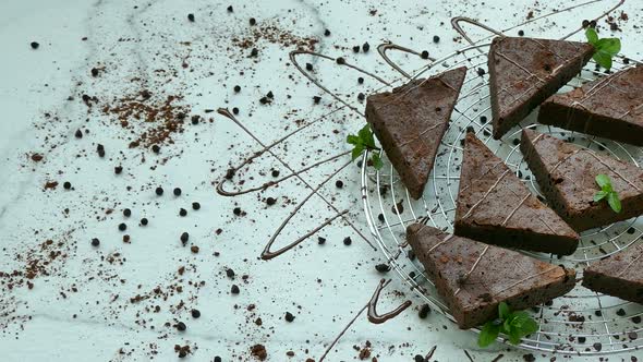 Sweet dessert chocolate brownie cake