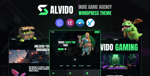 Alvido – Indie Game Agency WordPress Theme – 0 Sold!