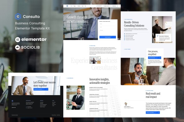 Consulto – Business Consulting & Coaching Elementor Template Kit – 0 Sold!