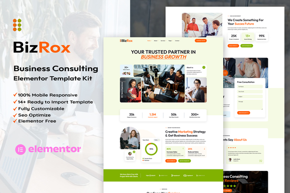 BizRox - Business Consulting Elementor Template Kit