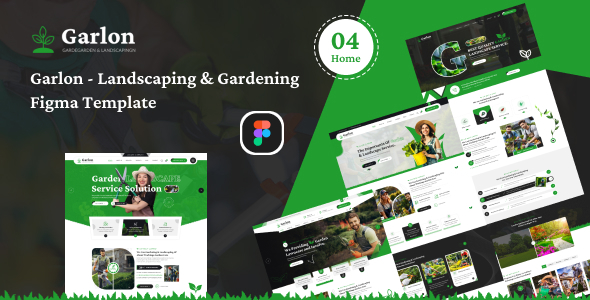 Garlon – Gardening and Landscaping Figma Template – 0 Sold!