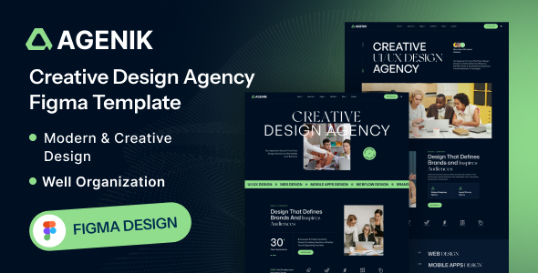 Agenik- Creative & Digital Agency Figma template