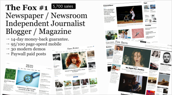 The Fox - Magazine Newspaper News WordPress Theme