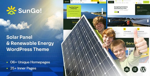 Sungo - Ecology & Solar Energy WordPress Theme