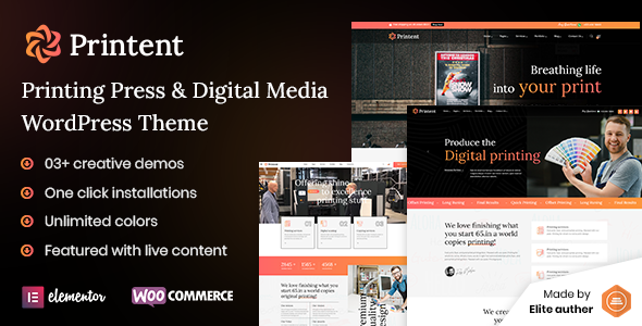 Printent - Printing Press & Digital Media WordPress Theme