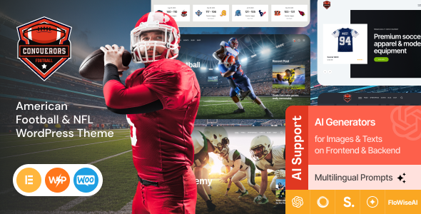 Conquerors | American Football & NFL WordPress Theme