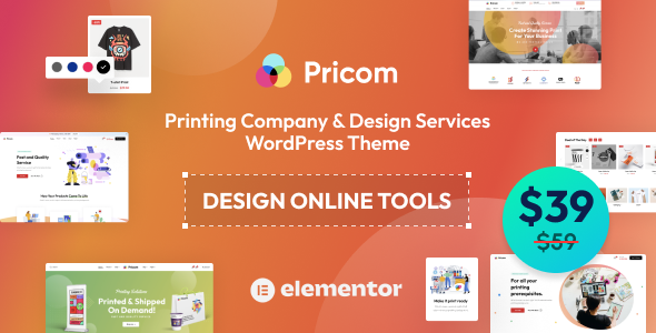 Pricom - Printing Company & Design Services WordPress theme