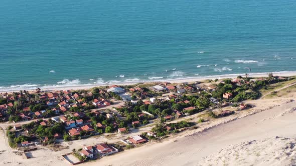 Desert landscape of Brazilian Northeast Beach at Ceara state