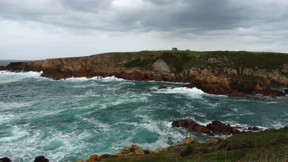 Rocks and ocean. La Coruña, Spain