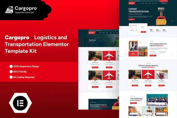 Cargopro – Logistics & Transportation Elementor Pro Template Kit – 0 Sold!