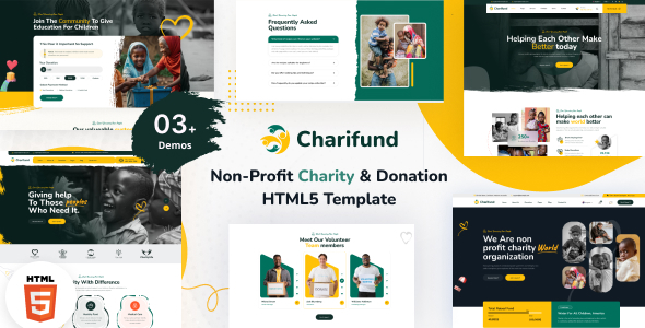 Charifund - Charity Donation & Fundraising NGO HTML Template Multipurpose