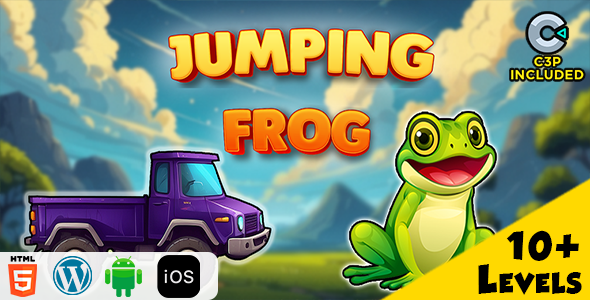 Jumping Frog HTML5 Construct 3 Game