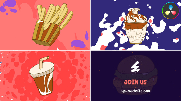 Food Morphing Logo for DaVinci Resolve