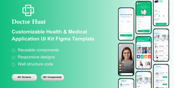 Doctor Hunt - Healthcare Provider | Healthcare App - React Native | Template
