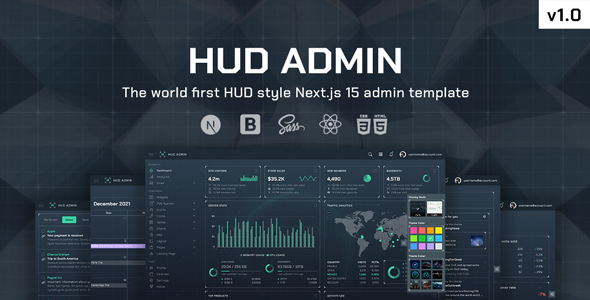 HUD – Next.js 15 Bootstrap Admin Template – 0 Sold!